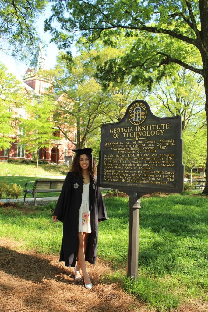 Isabelle-Yara Nassar in front of the GT sign