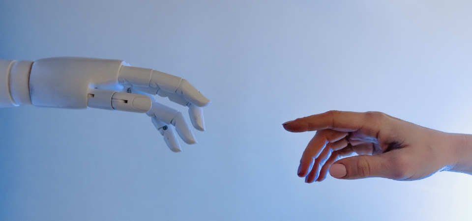 Human and robot hands