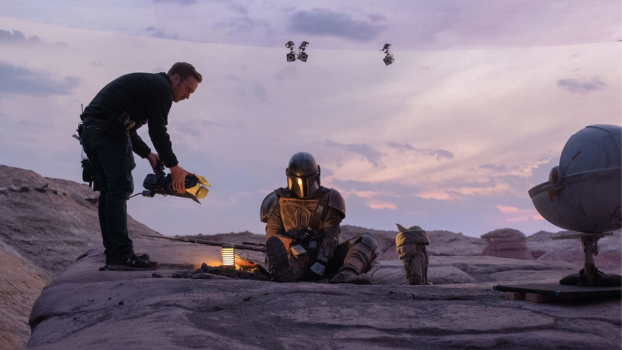 Behind the scenes on The Mandalorian film set 