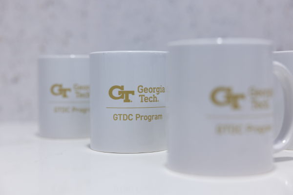 Mugs that say "GTDC"