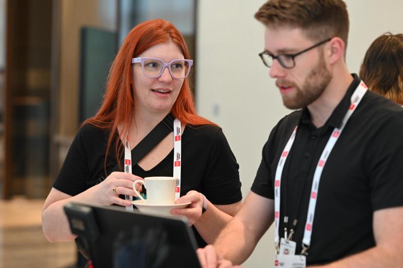 two students working during the simulation