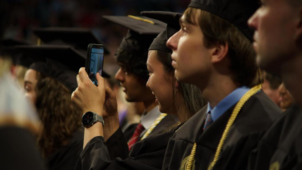 grads in the audience