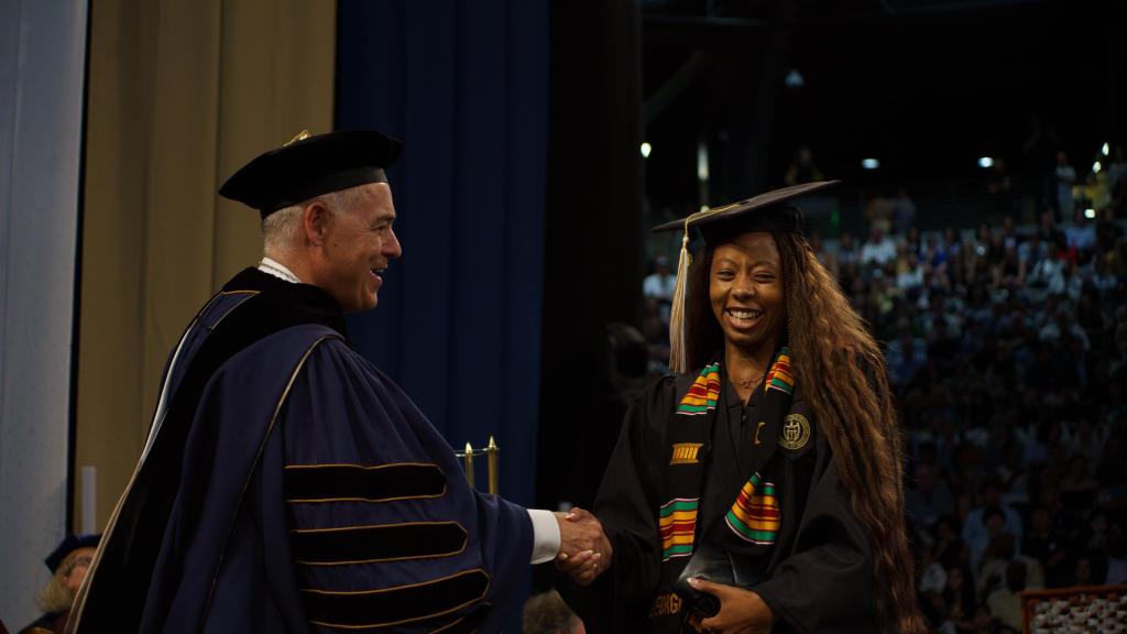 Cabrera presenting degrees