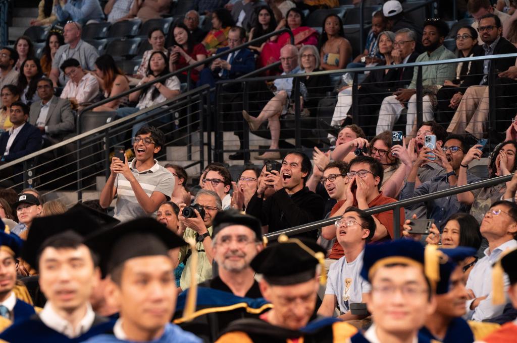 happy people in the crowd