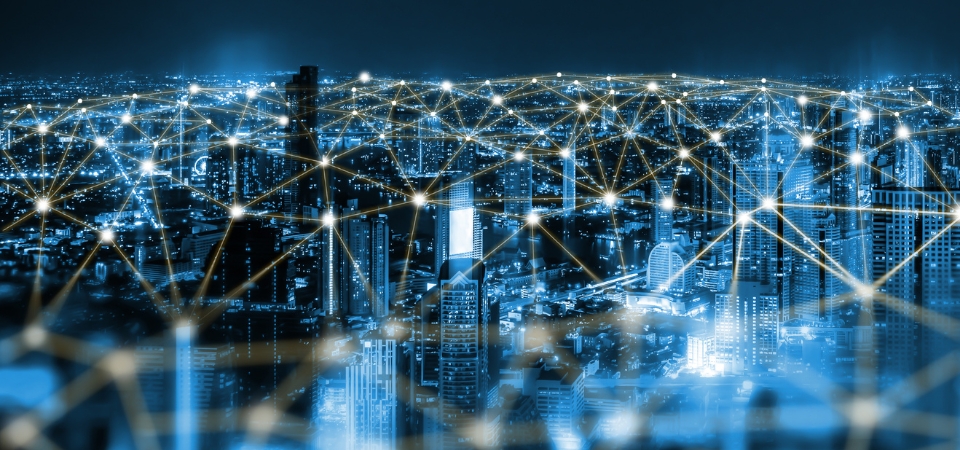 Network above city
