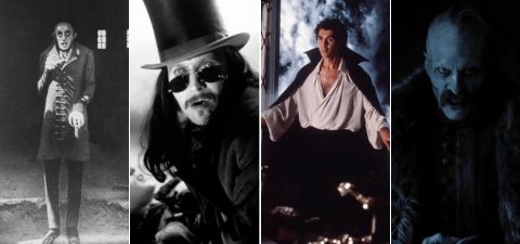 Various film shots of Dracula over the years.
