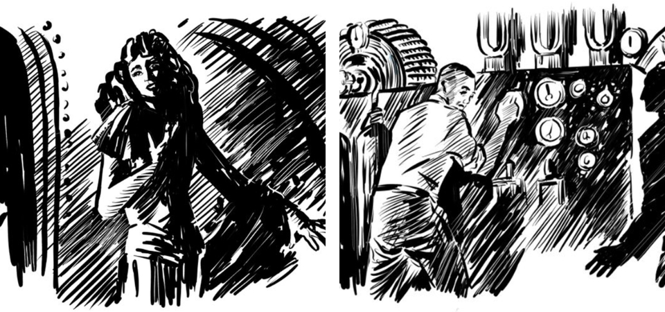 Original illustrations from the 1930 serialized publication of the stories that would eventually be published as The Martian Trilogy following their recovery by School of Literature, Media, and Communication researchers. Hugo Award winning graphic novelist and illustrator John Jennings enhanced the illustrations for the book.