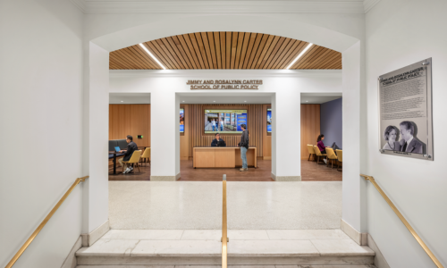 DM Smith Building housing the School of Public Policy