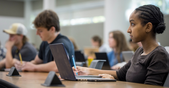 Students in Daniel Dench's economics class at Georgia Tech