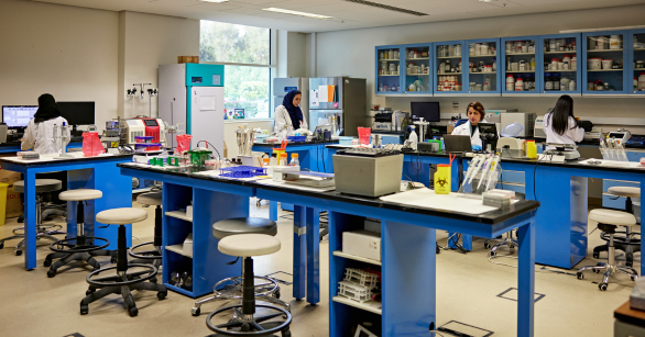 women working in a science lab