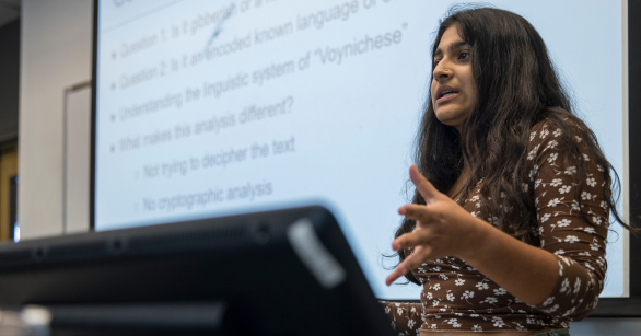 professor teaching a class in Georgia Tech's School of Modern Languages