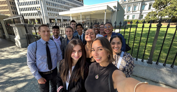 Students in the GTDC program take a selfie with Public Policy professor Zach Taylor