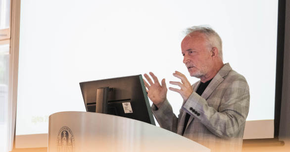 Milton Mueller, a cybersecurity professor at georgia tech, Milton Mueller speaking at the AI Governance and Global Economic Development, an oﬃcial pre-summit event of the AI Impact Summit 2026.
