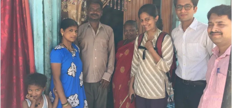 The researchers during a field visits to one of the informal settlements in the study. (Photo courtesy of Anjali Thomas)