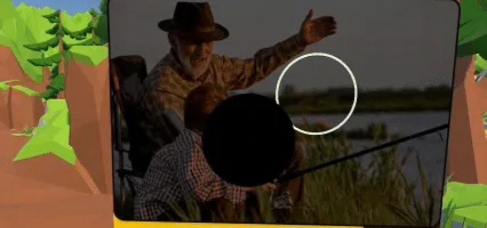 The images shown in the VR headset for the Macular Mailbox