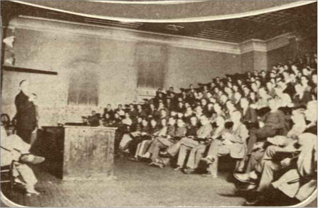 “A lecture in the Physics Building.” 1928 Blueprint, Georgia Tech.