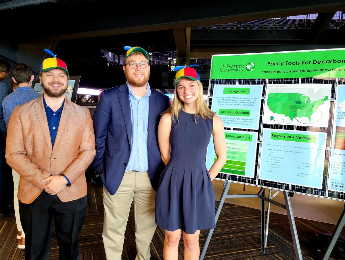 Undergraduate public policy seniors presented their task force projects at the Spring 2022 Capstone Design Expo in McCamish Pavilion.