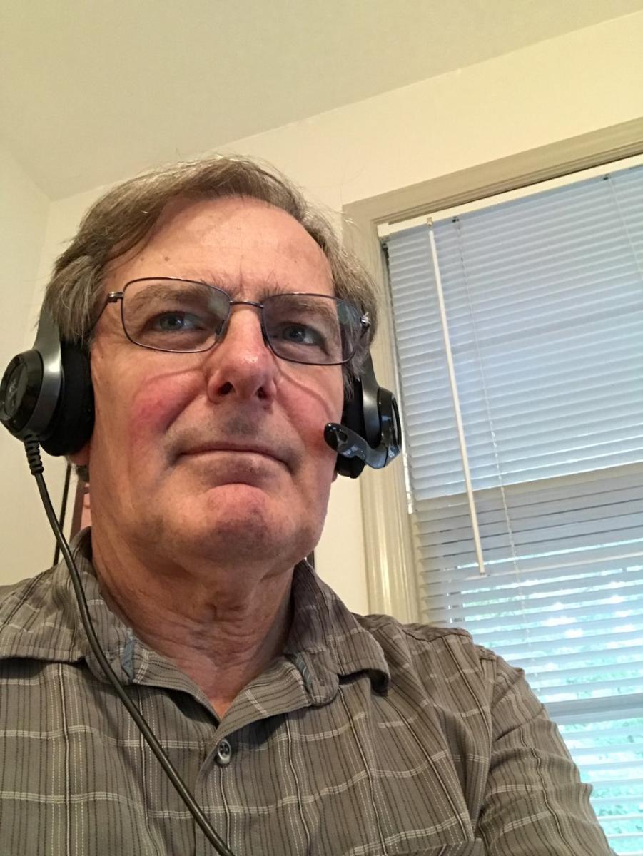 Steve Usselman wearing a headset.