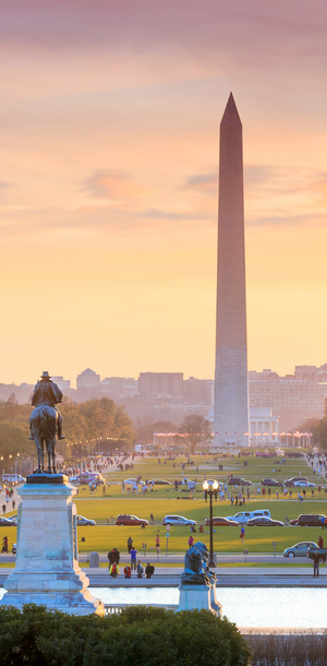 Washington Monument at sunset
