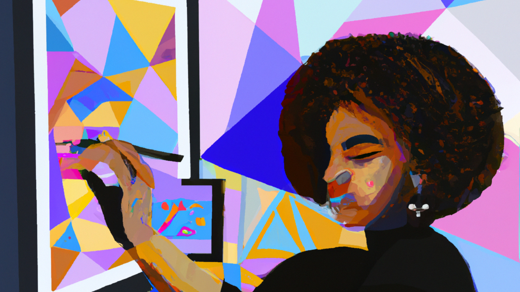 An-AI generated image of a woman painting