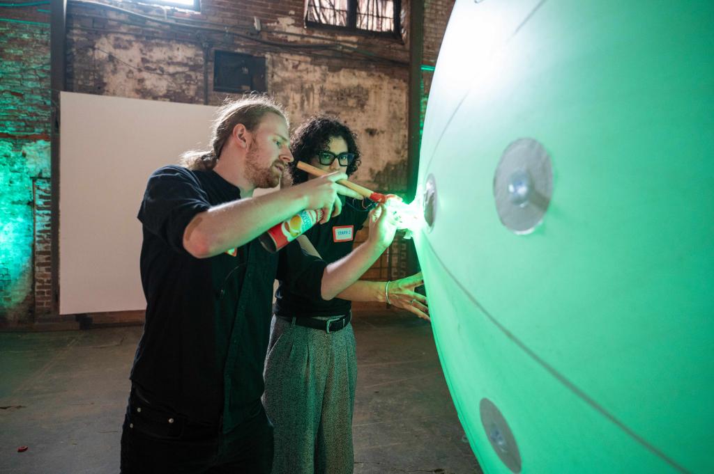 Brian Magerko's Sound Clouds installation at The Goat Farm, AI