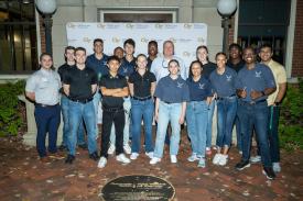 ROTC students at the homecoming tailgate